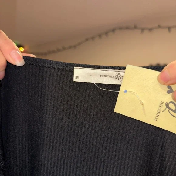 NWT FOREVER ROSE  BLACK DRESS BODYCON SIZE M(38) - Picture 6 of 6